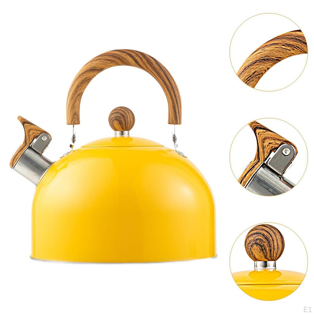 Чайник со свистком на плите из нержавеющей стали с крышкой для носика, водонагреватель Classic Hiking