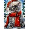 5D DIY Алмазная картина Рождественские животные Кошка Алмазная вышивка Картина Ручная работа Настенное искусство Рождественское украшение дома
