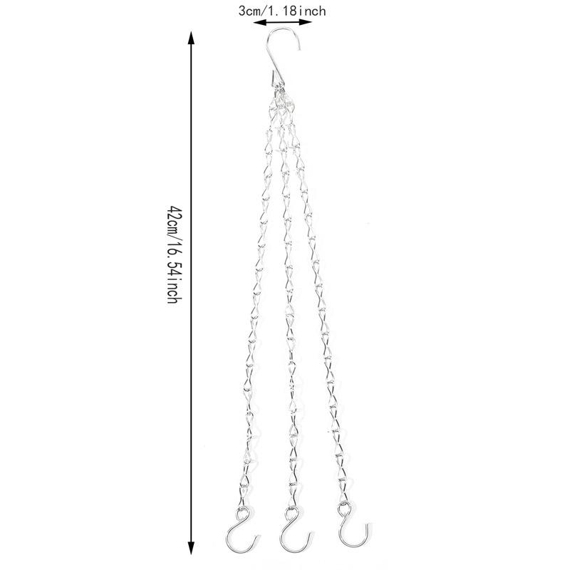 Корзина для цветочного горшка Длинные подвесные цепи Многофункциональные сменные цепи-подвески для фонарей, кормушек для птиц, кашпо и других украшений