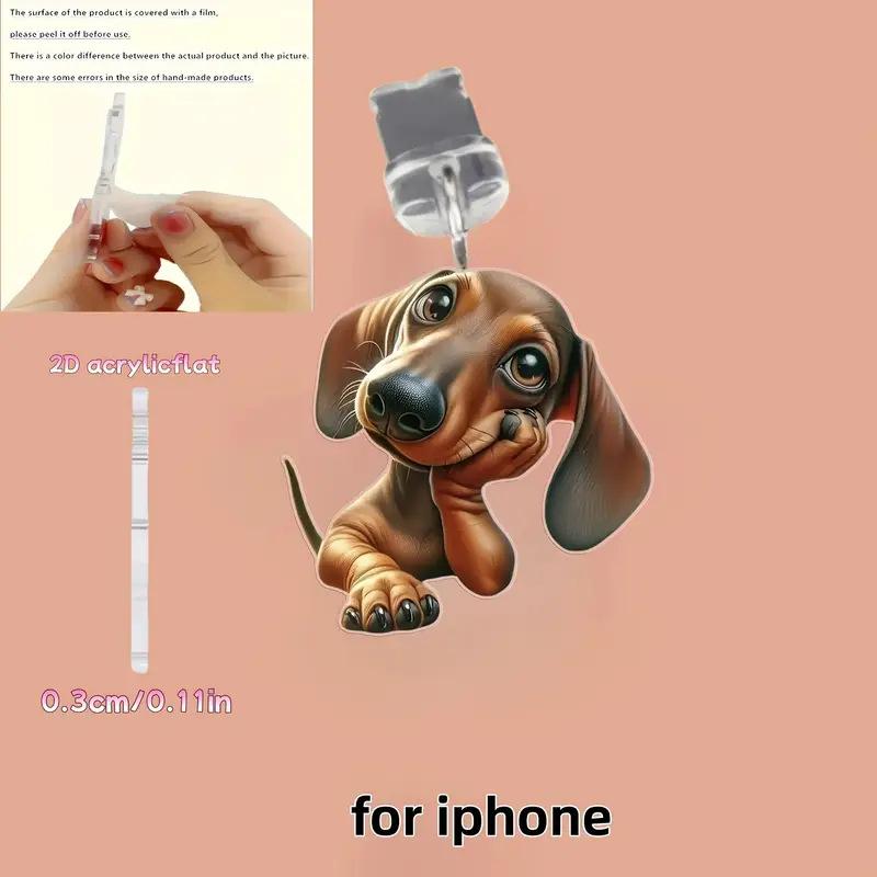 1/3 шт. Милый акриловый кулон-заглушка для пыли для телефона Чихуахуа для iPhone, Samsung и Xiaomi