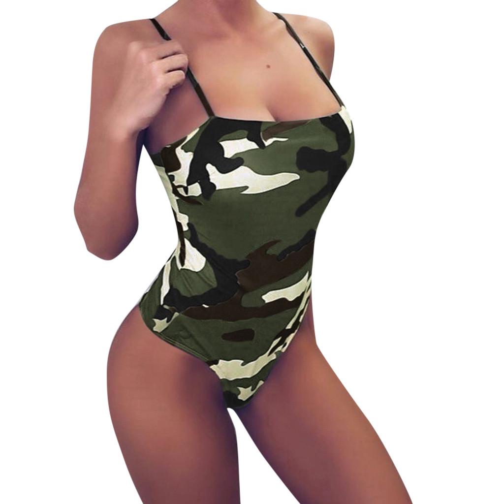 Fashion Women Camouflage Printed Sexy Strapless Sleeveless Short Playsuit