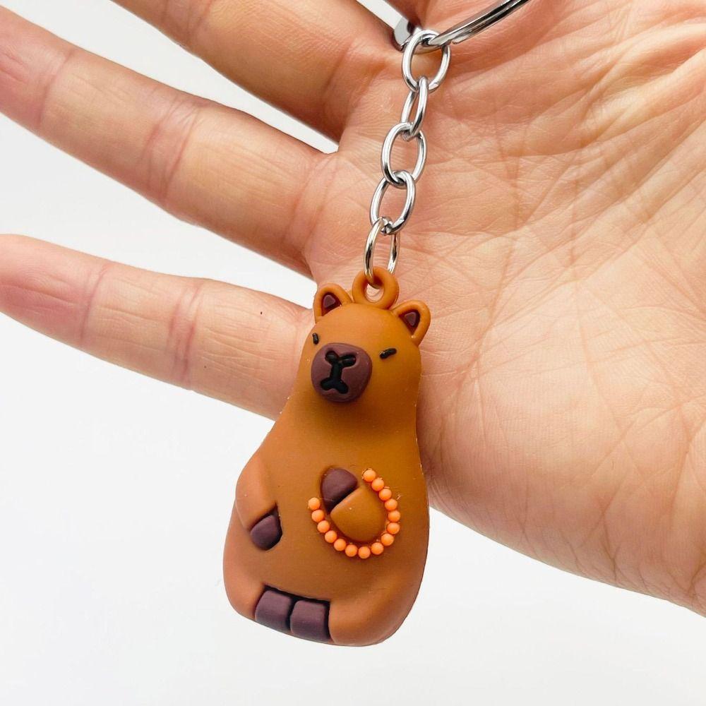 Kawaii Capybara Keychain Cartoon Doll Bag Pendant New Key Chain