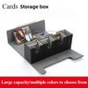 Card Storage Box with Dice Tray 4 In 1 Card Deck Case Holds 270+ Cards Organizer Magic Commander for TCG CCG Sports Game Cards