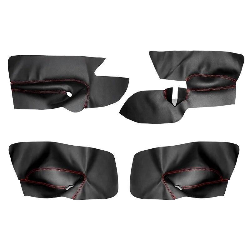 Чехол на дверной подлокотник из микрофибры с правым рулем для VW Golf 5 Jetta 2005-2008 2009, крышка автомобильной дверной панели, наклейка, отделка