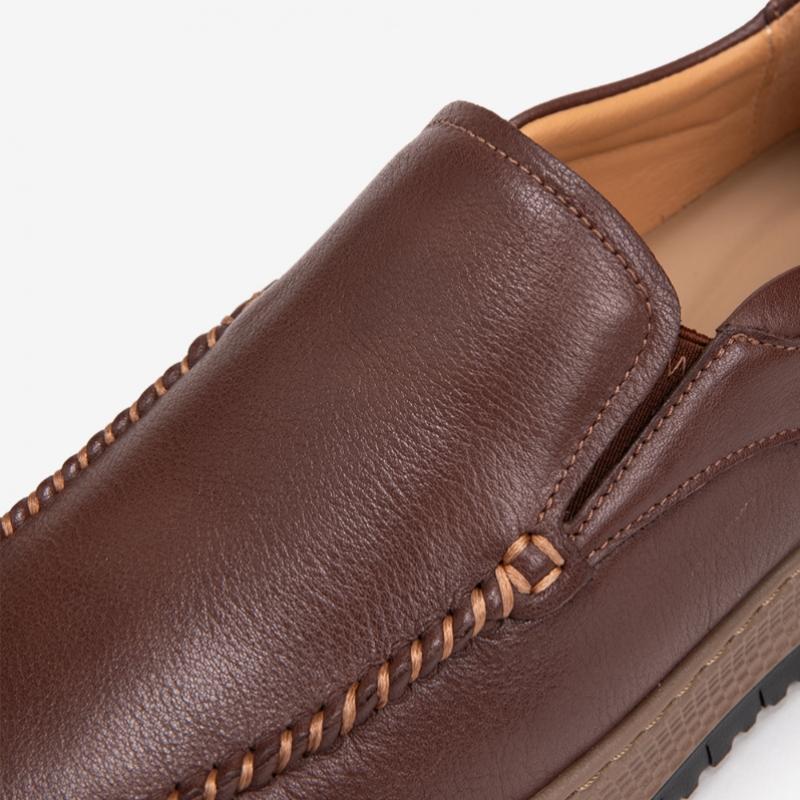 Young Age By ESquire Men S Cowhide Rolling caSual Slip On Light Brown
