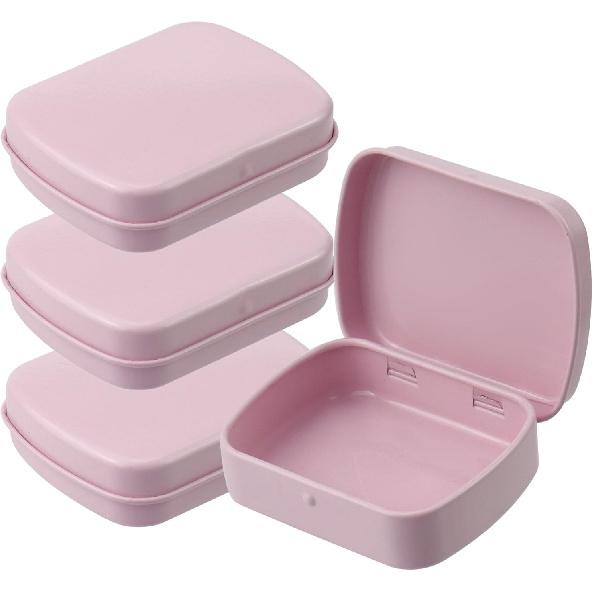 4pcs Mini Tin Can Metal Tin Box Containers 2.36"×1.85"×0.63" Rectangle Storage Box for Candy Jewelry Bead Pen Nib, with Hinged Lid (Dark Gold)