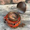 Brass Poem Compass Engraved Gift Antique Compass With Leather Case