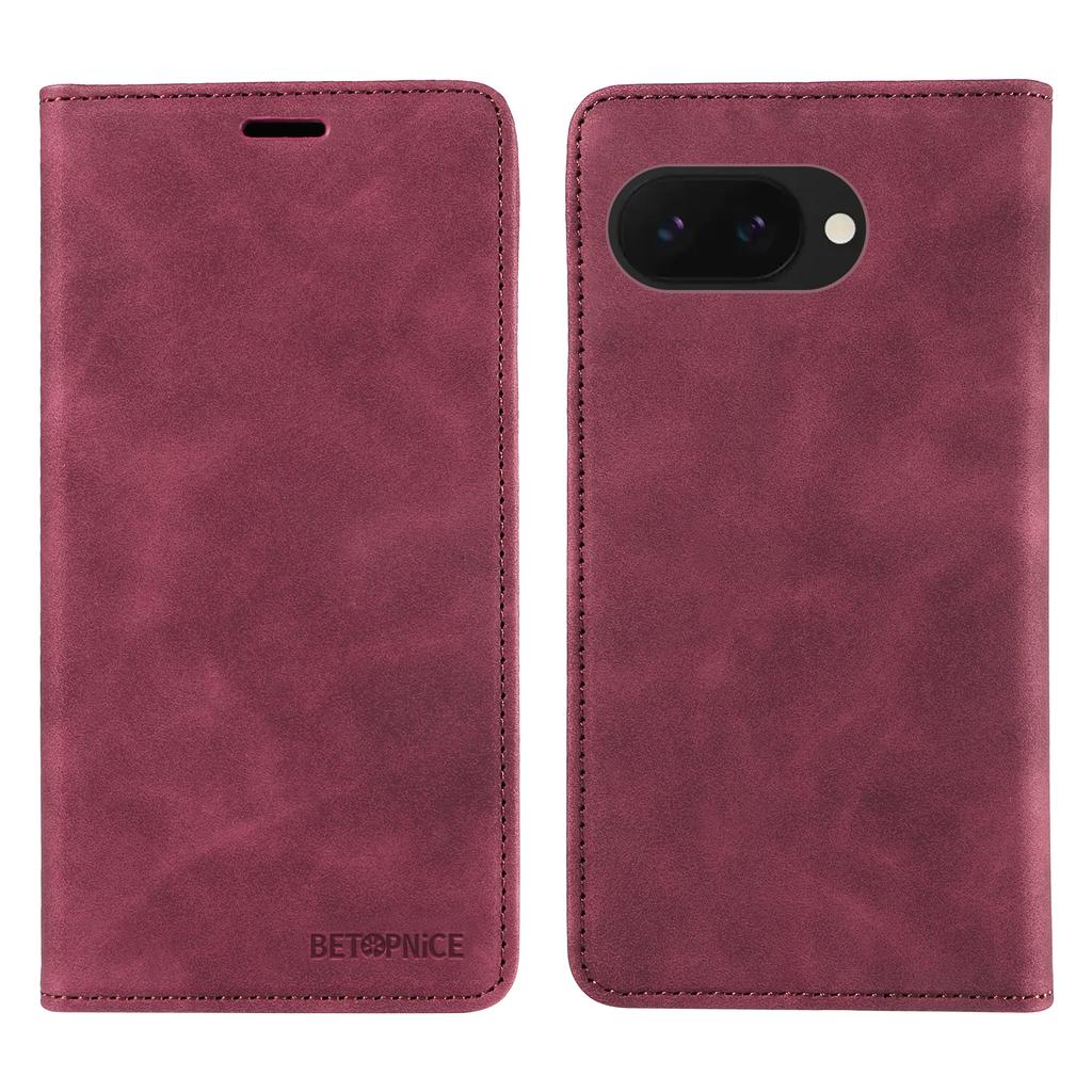 BETOPNICE 003 Чехол-кошелек для Google Pixel 9a Кожаный чехол для телефона с подставкой