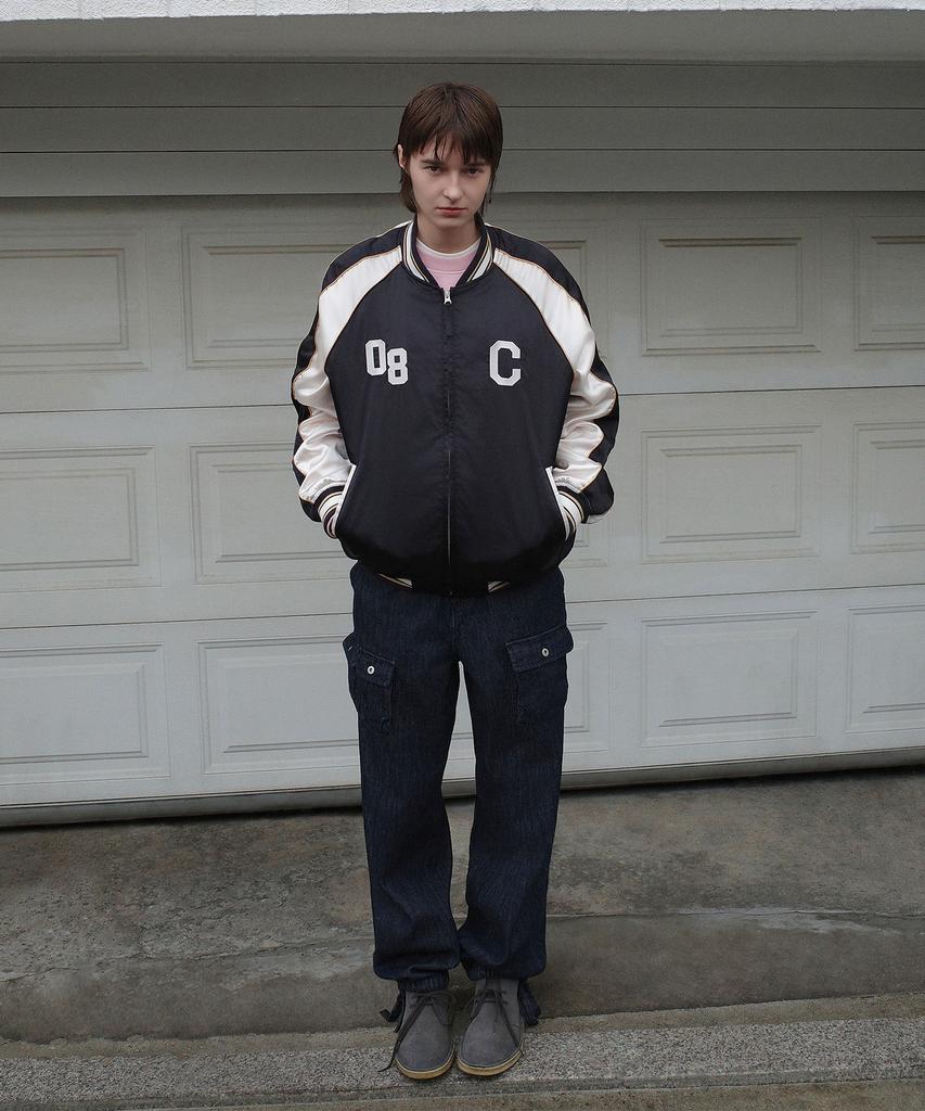 Covernat College Souvenir Sukajan Dark Navy