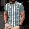 Мужские простые модные футболки с коротким рукавом, 3D-печать, свободные, дышащие, для повседневной носки, топы