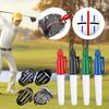 1 Set Golf Ball Marker with Line Marker Pens High Precision Golf Ball Marker Stencil Alignment Tool Kit Golf Accessories