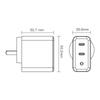 Многопротокольное зарядное устройство GaN2C PD40W, двухпортовое зарядное устройство PPS PD20W+PD20W, независимая интеллектуальная быстрая зарядка