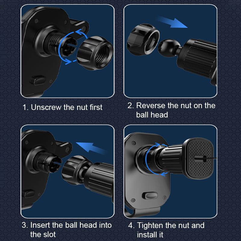 SEAMETAL Гравитационный держатель для телефона в автомобиль, подставка для мобильного телефона, поддержка GPS, крепление на вентиляционное отверстие автомобиля, удлинительный крючок