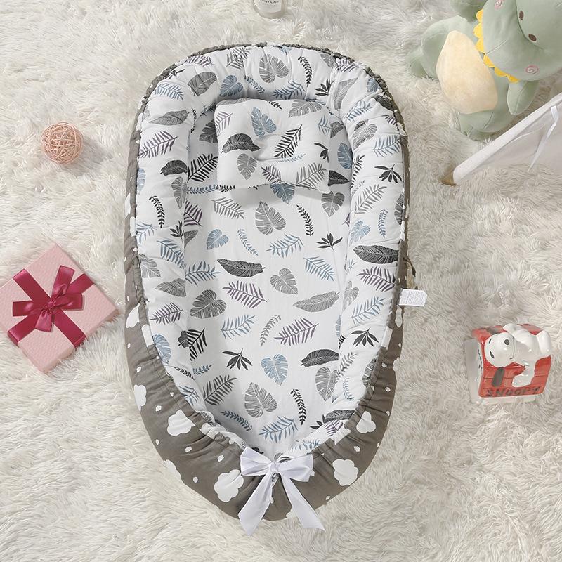 Складная съемная переносная противоударная детская кроватка средняя кровать бионическая полностью съемная детская подушка для путешествий