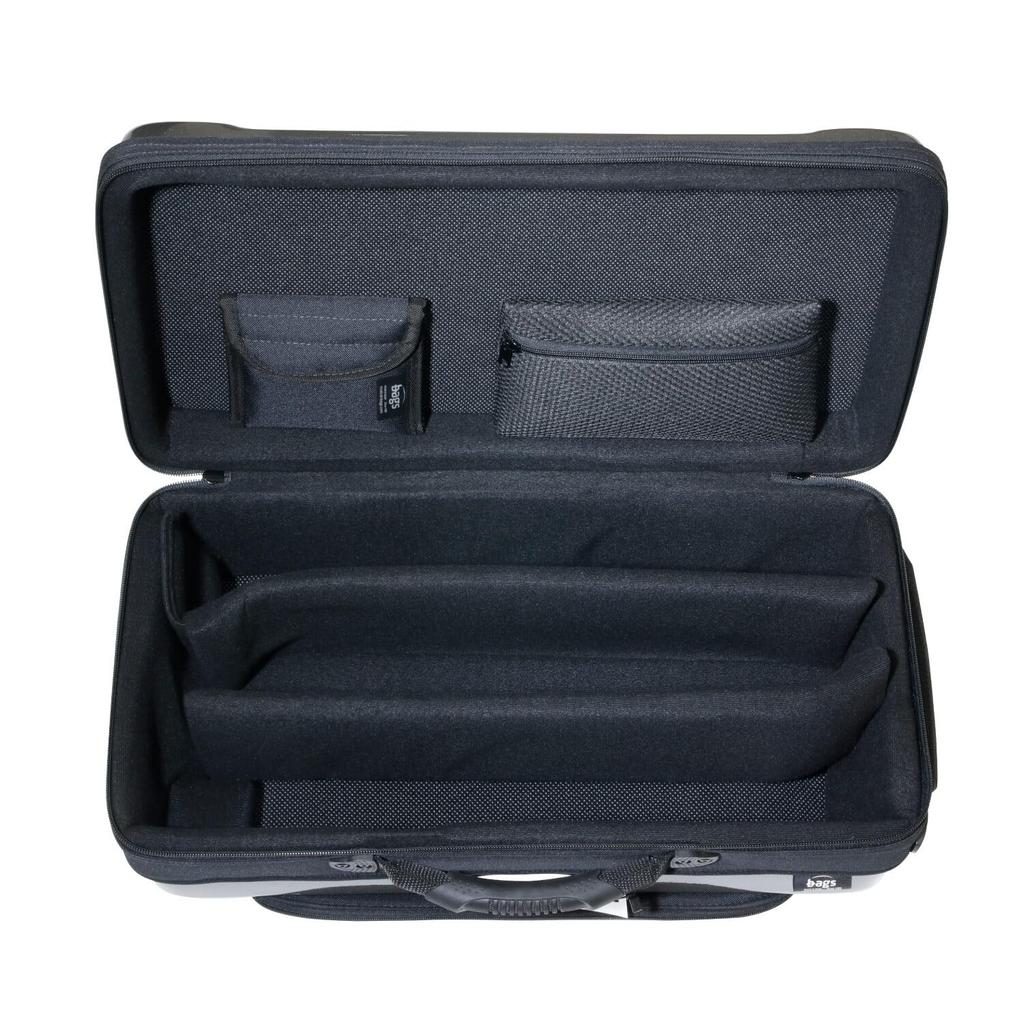 Bags Piston Trumpet Fiber Case, Holds 2 Trumpets, Metallic Gray, EC2TRM M-GREY