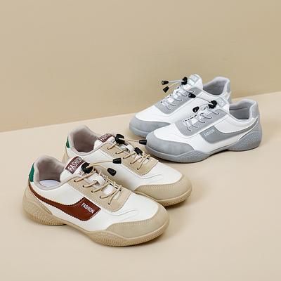 Белые туфли модные весенние новые платформы увеличивающие рост дышащие повседневные туфли для студентов