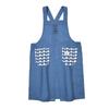 Apron Michoro Apron 247055 Blue [Kusuguru Japan] Y-shaped M-L