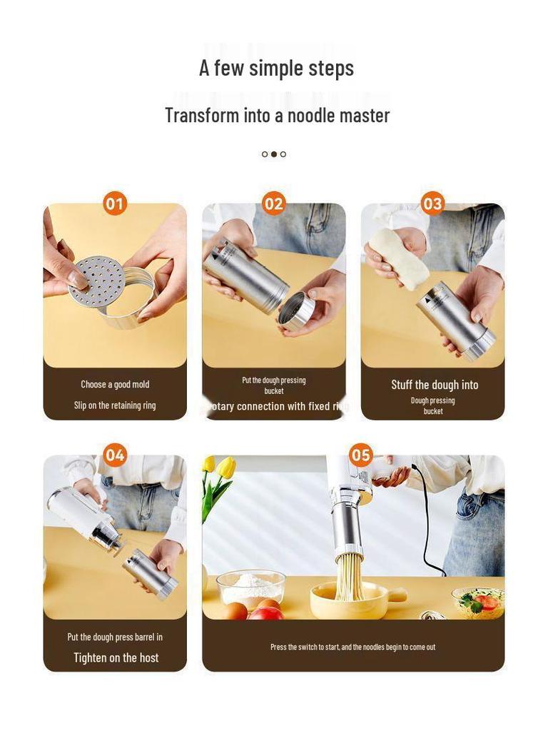 Высокомощная автоматическая лапшерезка из нержавеющей стали - Ручной бытовой пресс