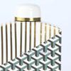 Керамическая банка квадратная с крышкой ваза геометрия предметы интерьера ручной работы Золотая ретро керамическая декоративная банка вазы для украшения дома