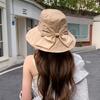 Шляпа женская летняя с бантом, шляпа-ведро с большими полями, для путешествий на открытом воздухе, защита от солнца, пляжная шляпа, летняя шляпа от солнца