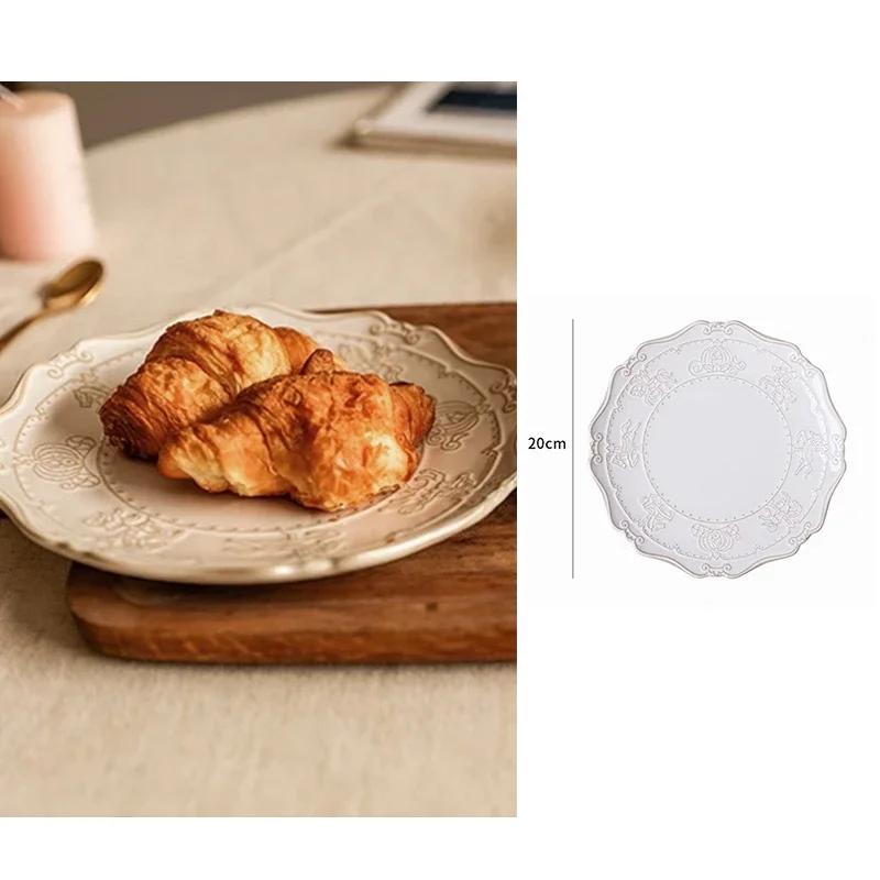 Французская ретро посуда и набор тарелок Бытовая керамическая миска Кухонные и обеденные столовые украшения Предметы домашнего обихода