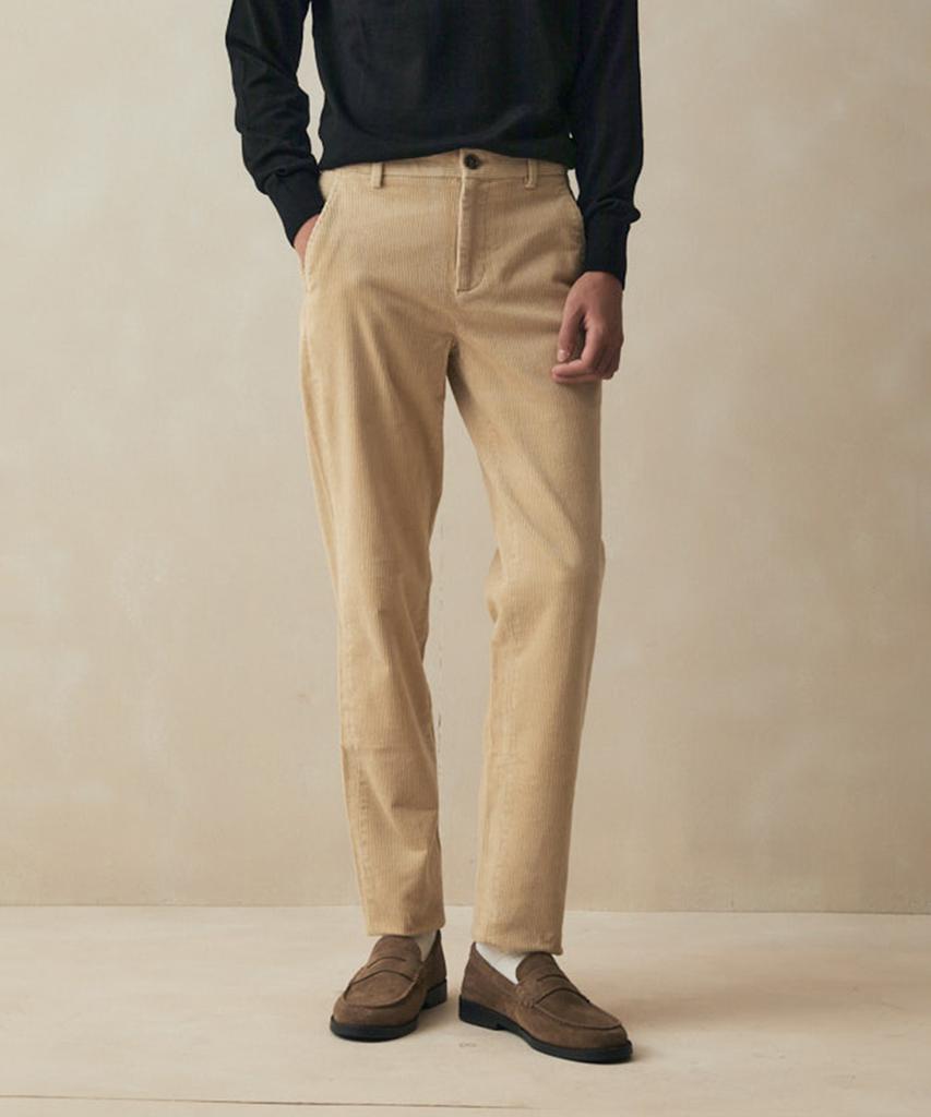 Брюки из вельвета BROOKS BROTHERS Slim Fit 8W (бежевый) (Bbpcmm4752Zew)