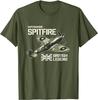 Истребитель Spitfire Британская Легенда ВОВ Ретро Самолет Футболка с Коротким Рукавом Повседневная 100% Хлопок Круглый Вырез Летние Футболки