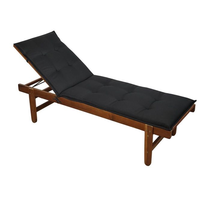 Coussin de sol ou Bain de soleil Odalys 60X190X4 cm Noir
