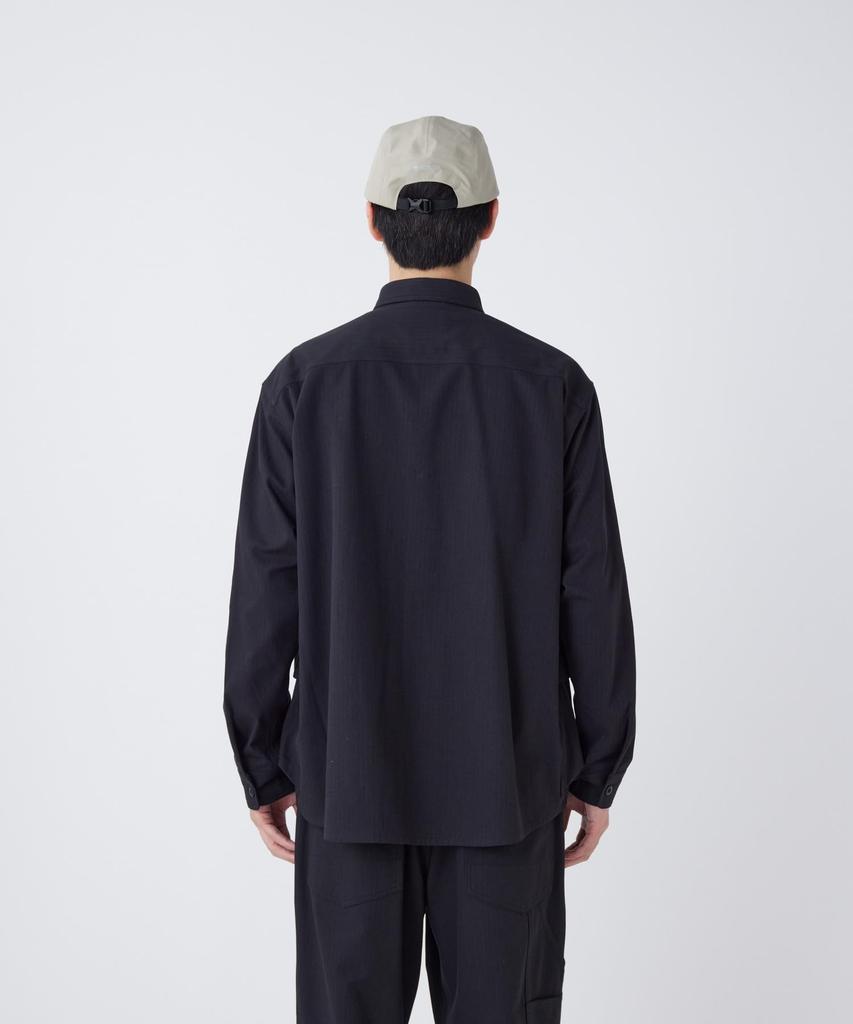 TAKIBI Herringbone Shirt Jacket Outerwear Jacket BLACK M [Snow Peak] SH-26SU004 Men's Women's