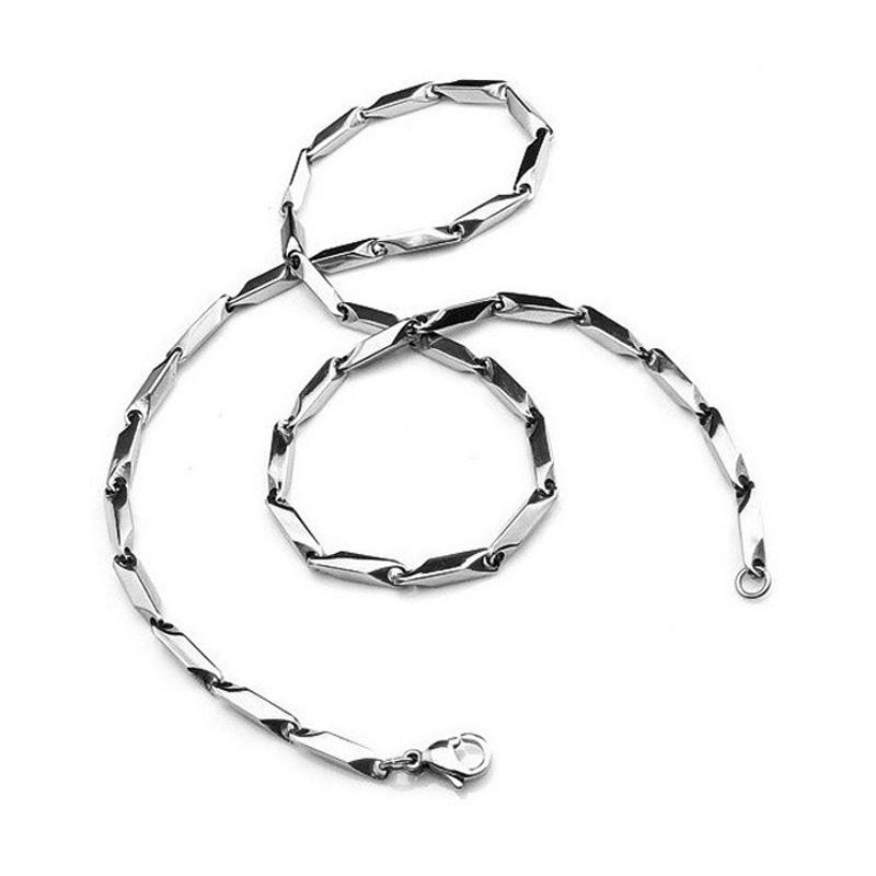 Мужское ожерелье из нержавеющей стали Титановая цепочка для ожерелья 2-4 мм