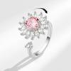 Ювелирные изделия Цветной цветок циркон кольцо Ааа цирконий бриллиант кольцо кольцо корейская версия европейские и американские ювелирные изделия