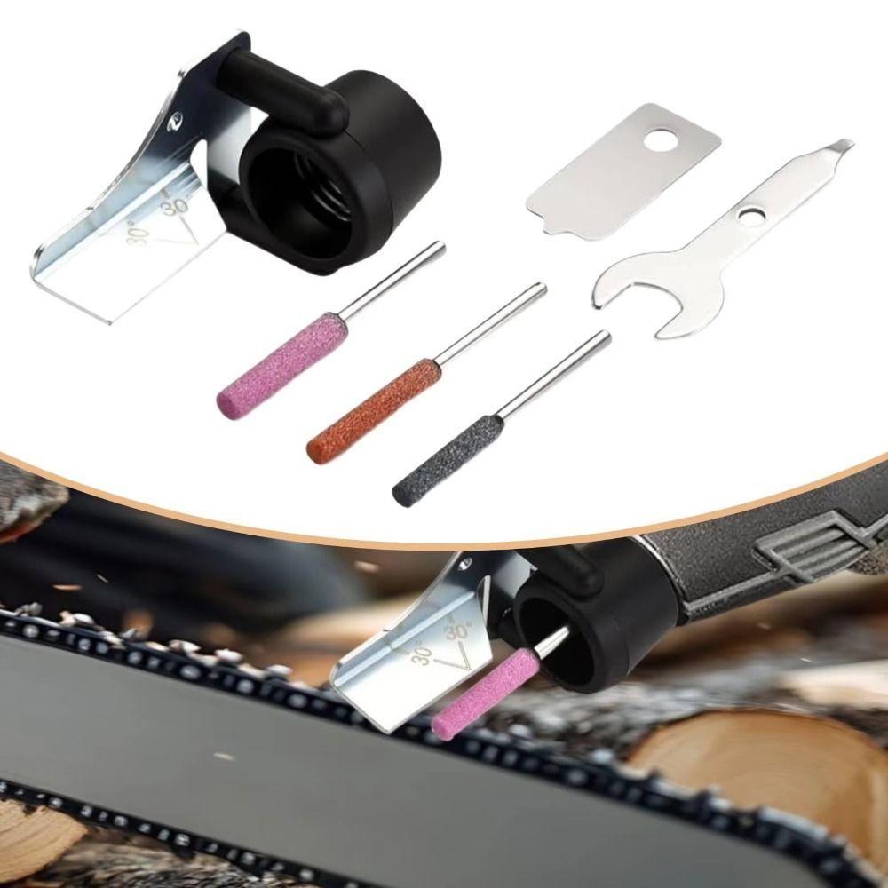 6pcs Adjustable Sharpening Angle Chainsaw Sharpening Attachment Kit Chainsaw Parts Gardening Tools