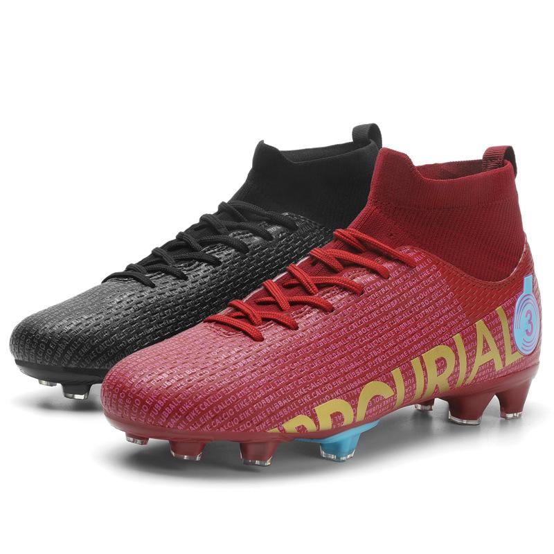 2025 new FGTF football shoes men's breathable high-top long and short nail football shoes grass training shoes