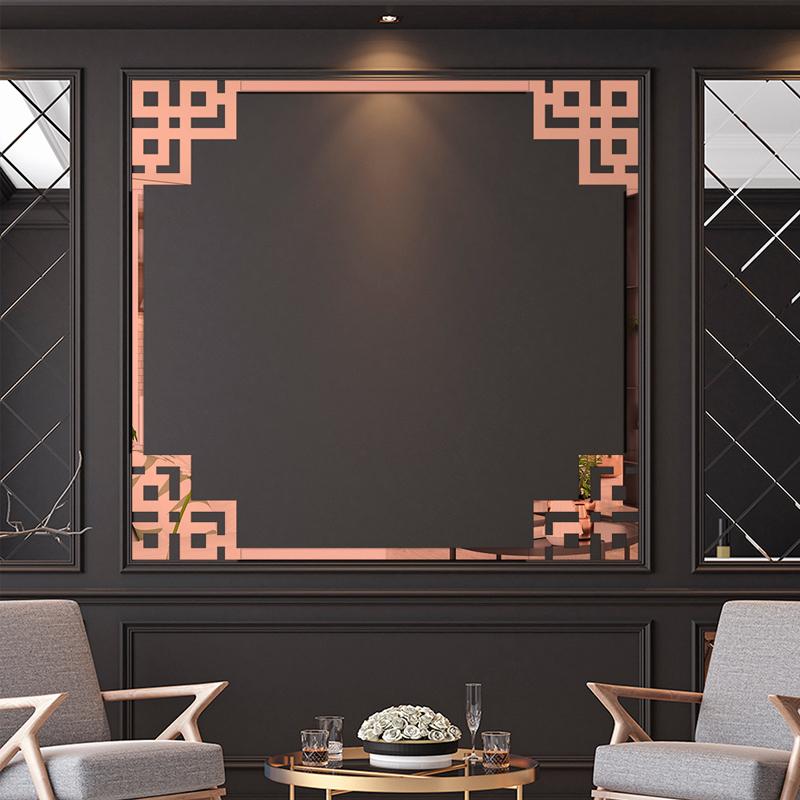 4 шт., украшение комнаты, современные настенные наклейки, угловые наклейки, акриловая линия талии, настенный декор, 3D зеркальная наклейка «сделай сам»