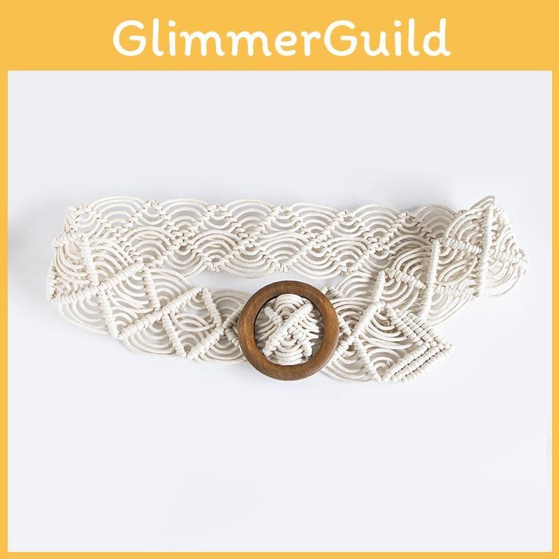 Vintage Woven Waist Belt For Women With Handmade Rope Craft For Summer And Winter Outfits