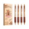 4Pieces Cartoon Gel Inks Pen 0.5MM Retractable Gel Pen Quick Drying Refillable Journaling Pen for Writing Note Taking