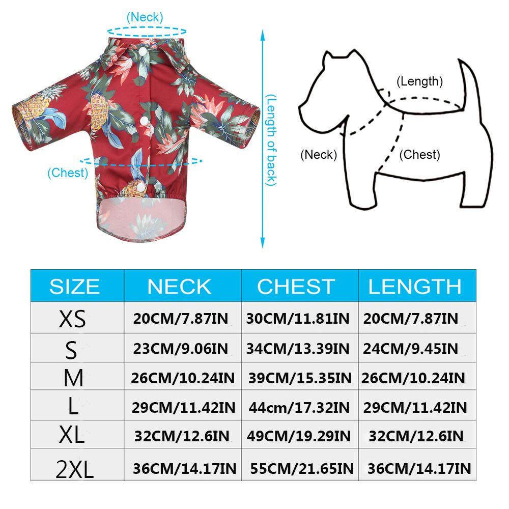 Pet Clothes Beach Coconut Tree Print Pet Dog Clothes Pet Dog Shirts Dog T-Shirts Pet Shirts