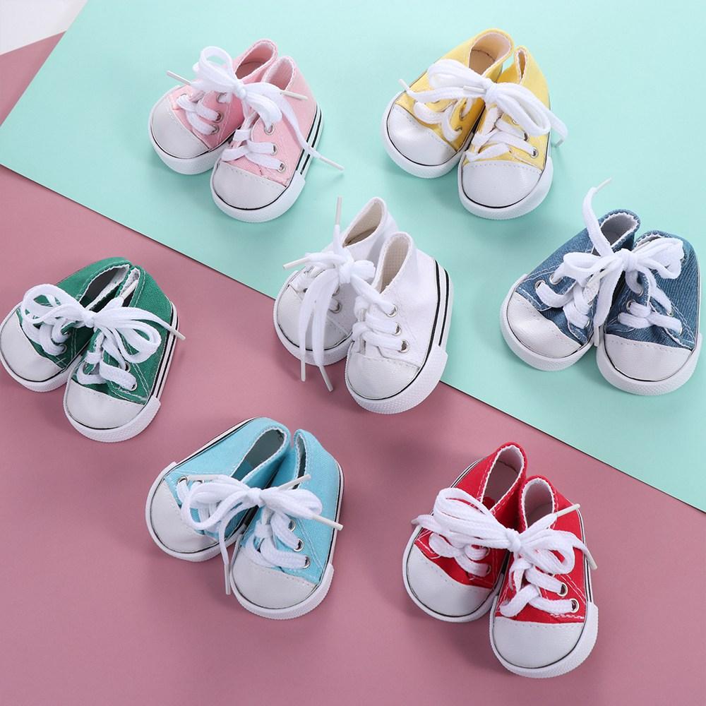 9 Цветов Классическая Новая Кукла Baby Born 4 см Обувь для Кукол Джинсовые Холщовые Носки Для Кукол Девочек 18 дюймов Розовые Белые Кеды на Шнуровке