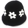 Универсальная химия Цветок Черная вязаная панама