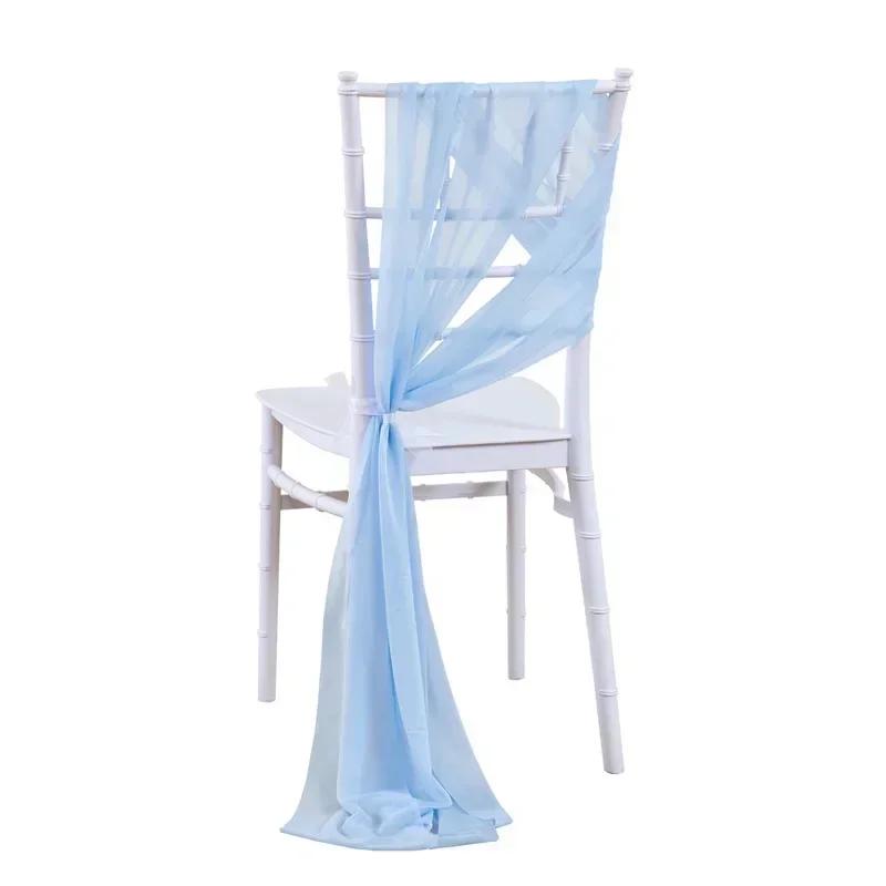 10/50 шт. 17x250 см Шифоновые ленты для стульев Свадебные ленты Чехлы для стульев для детского праздника Лента Свадебная вечеринка Банкет Мероприятие Проход Декор стула