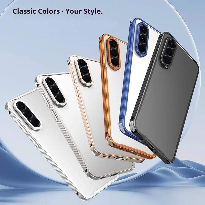 Для Samsung Galaxy A56 A36 5G Защитный чехол для мобильного телефона с металлическим каркасом и защитой камеры Для Galaxy S24 S25+ S24 Ultra