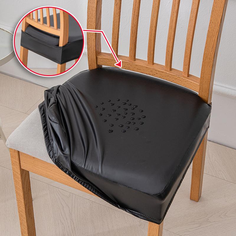 Водонепроницаемые эластичные чехлы на сиденья из полиуретана для обеденных стульев, моющиеся чехлы для обеденных стульев, защитные чехлы для стульев для офиса, банкета, 1 шт.