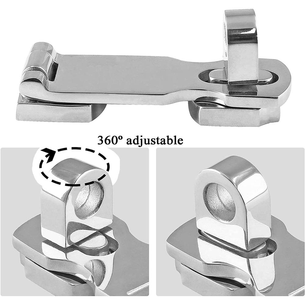 Дверной замок из нержавеющей стали морского класса повышенной прочности с поворотным креплением для навесного замка