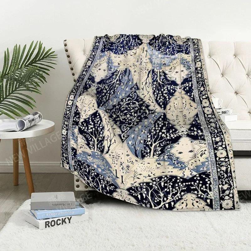 Плед диванный для коленей теплый зимний покрывало на кровать накидка Декор бохо теплый флис скандинавский винтажный марокканский мягкий и ворсистый