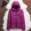 Women Casual Windproof Parka White Duck Down Jacket Coat Hooded Warm Autumn Winter
