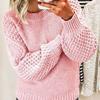 Thick Warm Sweater with Solid Color Knitted Pullover Top Female Winter Design Knitwear