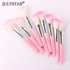 Julystar 1 Pcs Beauty Pink Stippling Single Blush Makeup Brush Beginner Easy To Use Portable Makeup Tool Brush