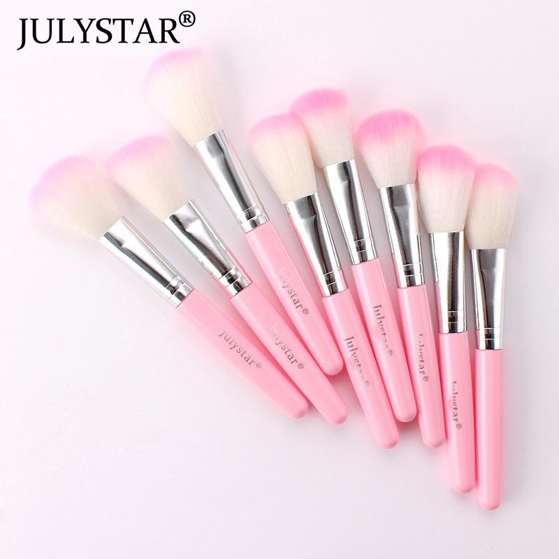 Auguststar, 1 шт., красивая розовая точечная одинарная кисточка для макияжа с румянами для начинающих, простая в использовании портативная кисть для инструментов для макияжа
