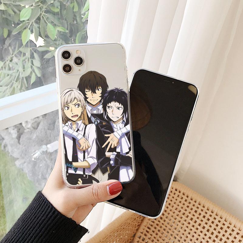 Чехол для телефона Japan Bungo Stray Dogs для iPhone 7 13 12 Mini 8 5 6 6S Plus SE 2020 SE3 2022 11 Pro X XR XS Max, прозрачный чехол