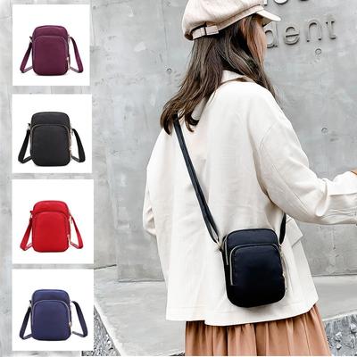 Женская повседневная сумка для телефона через плечо, легкая сумка через плечо, водонепроницаемый нейлоновый кошелек для монет, мини-женская сумка
